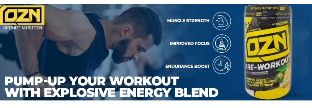 OZN Extra Strength Caffeine, Beta Alanine And L-Arginine Preworkout 44serving(400gm)