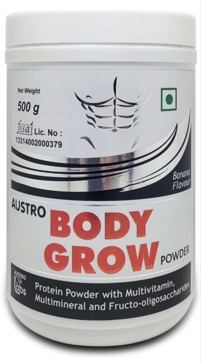 Austro Labs | BODY GROW PROTEIN POWDER 500GM(BANANA)