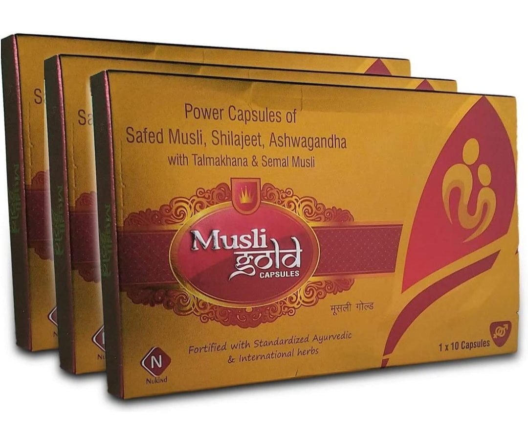 Nukind musli gold with Ashwagandha And Shilajeet 30capsules