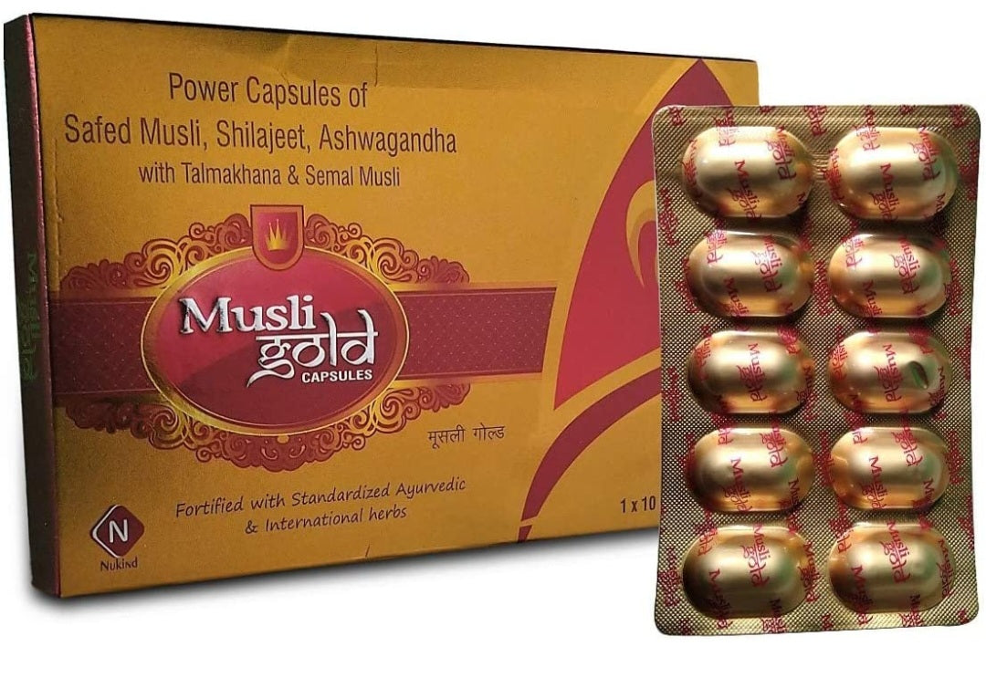 Nukind musli gold with Ashwagandha And Shilajeet 30capsules