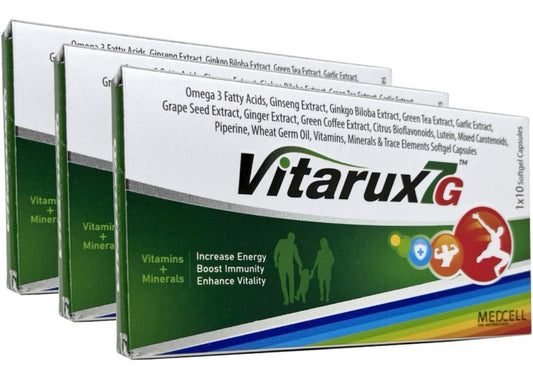 MEDCELL Vitarux7G With Omega-3, Minerals, Phytonutrients And Vitamins(30softgels)