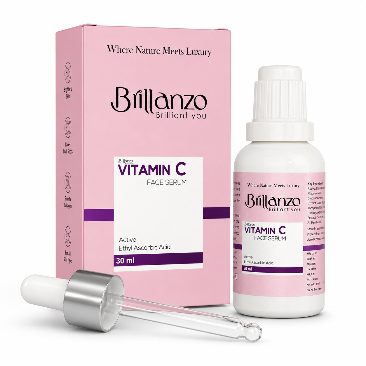 Vitamin C, Niacinamide & Hyaluronic Acid Face Serum 30ml