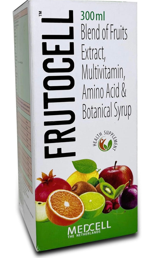 MEDCELL Fructocell Syrup With Fruit Extracts, Multivitamins And Aminoacids(300ml)