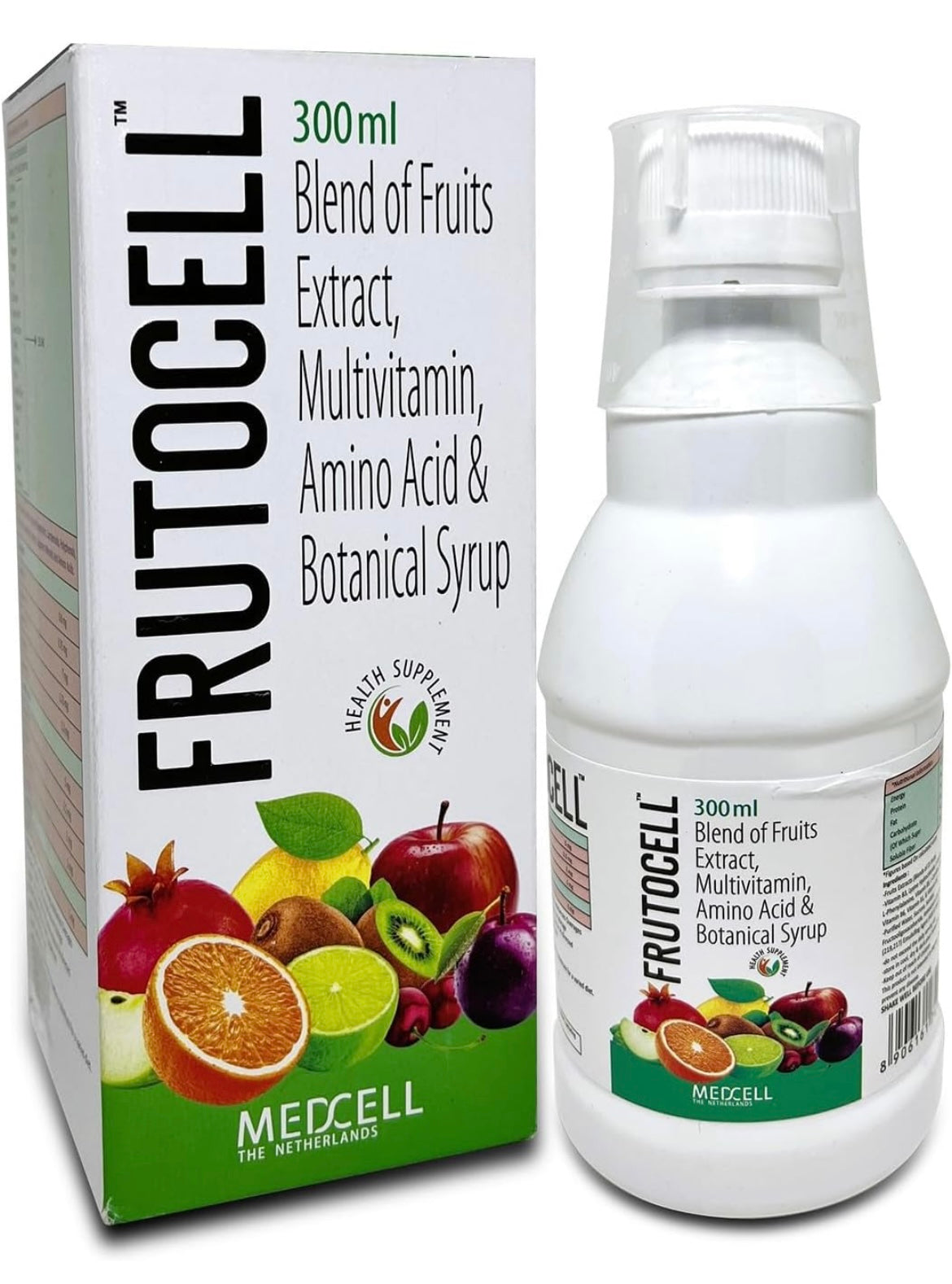 MEDCELL Fructocell Syrup With Fruit Extracts, Multivitamins And Aminoacids(300ml)