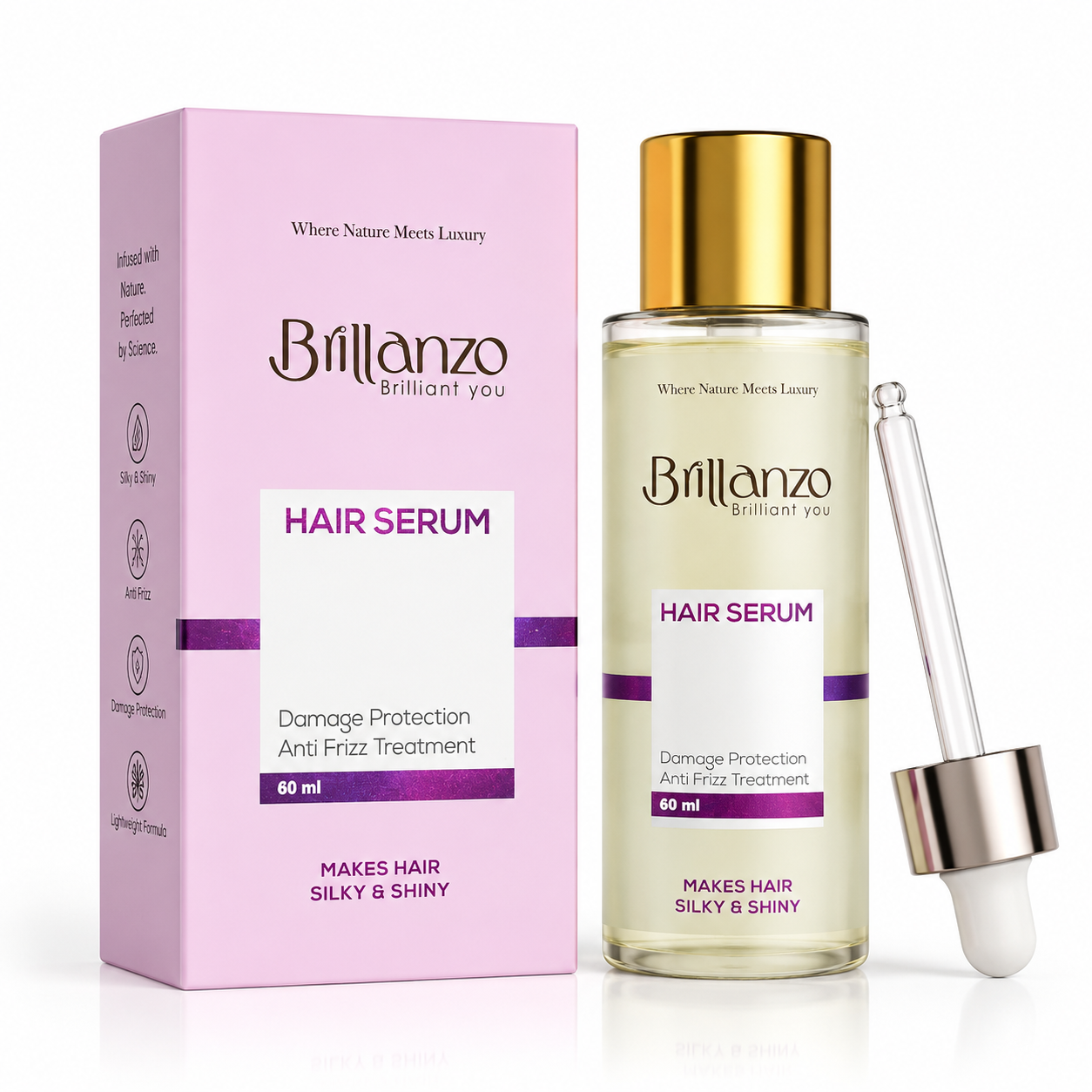Damage Protection Hair Serum with Vitamin A, E & Olive Extract (60 ml)