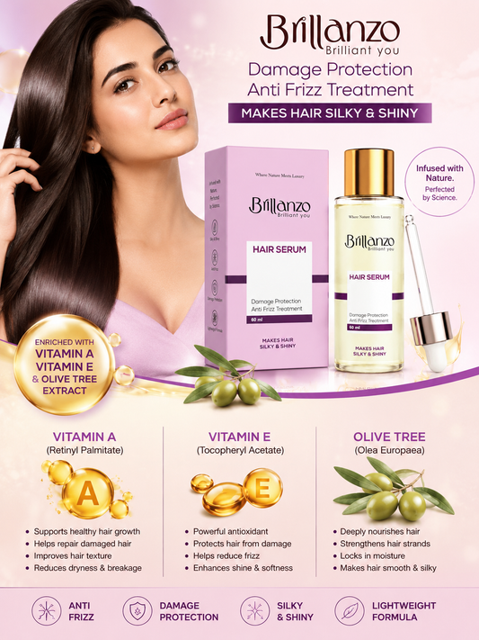 Damage Protection Hair Serum with Vitamin A, E & Olive Extract (60 ml)