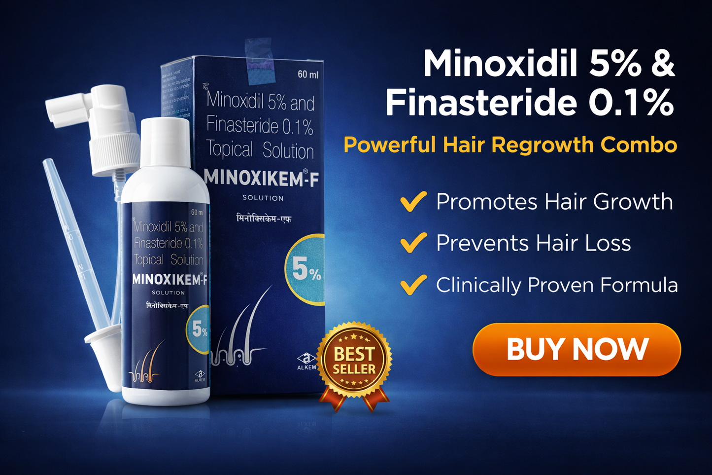 Alkem Minoxikem-F hairfall and hairgrowth solution