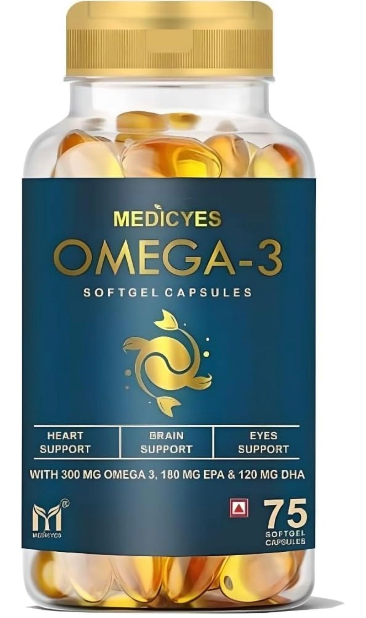 Medicyes Omega 3 Fish Oil 1000mg (75 Softgel Capsules)