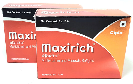 Cipla Maxirich muktivitamin and Minerals softgel capsules (60)