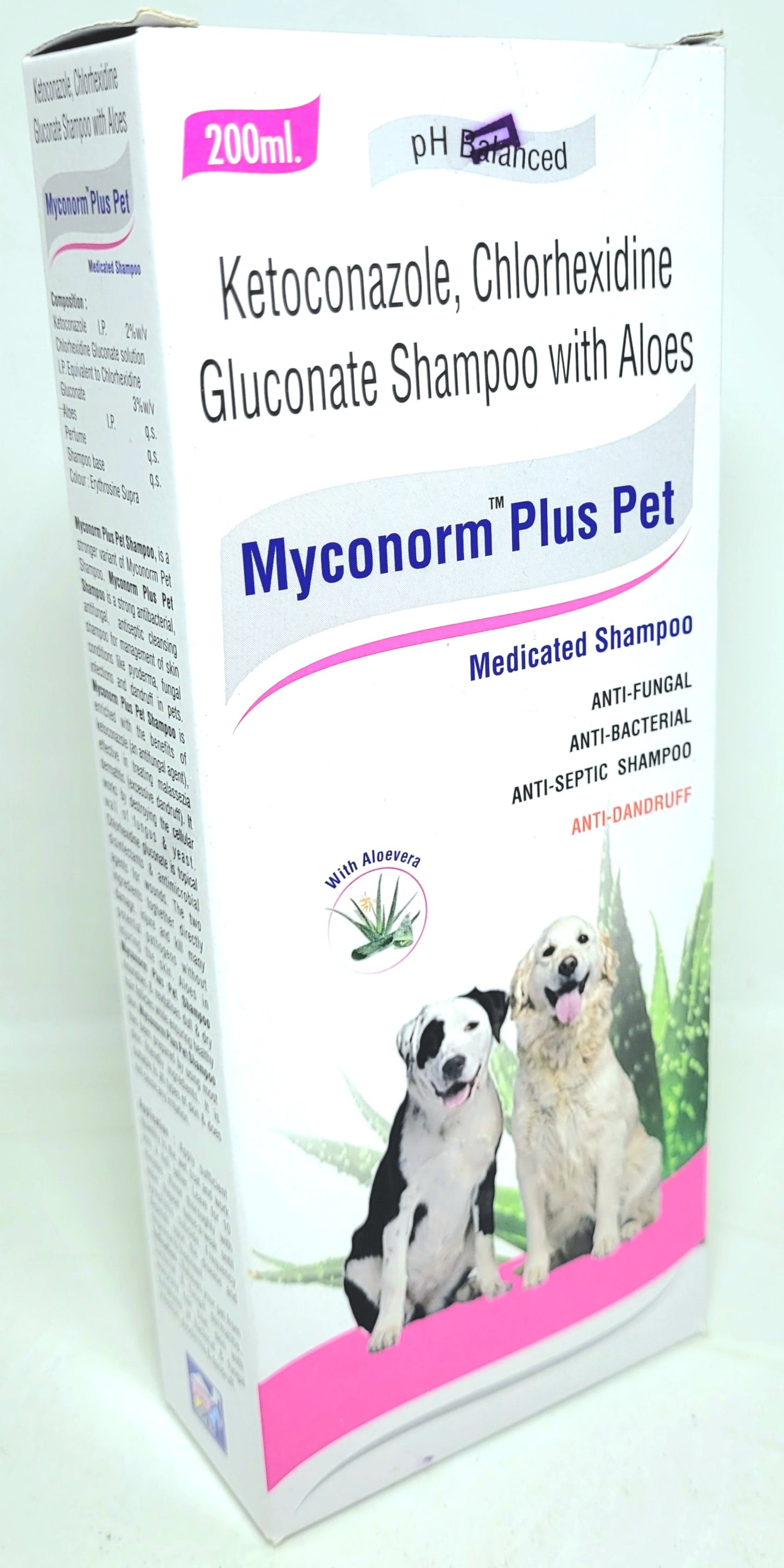 Pil Myconorm plus pet Anti-fungal, Anti-microbial, Anti dandruff, Allergy relief dog shampoo(200ml)