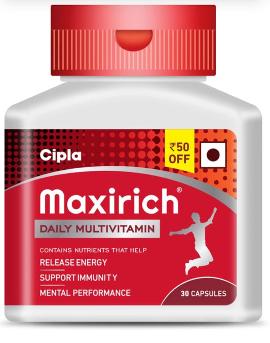 Cipla Maxirich MV & Mineral Softgels - 30 capsules