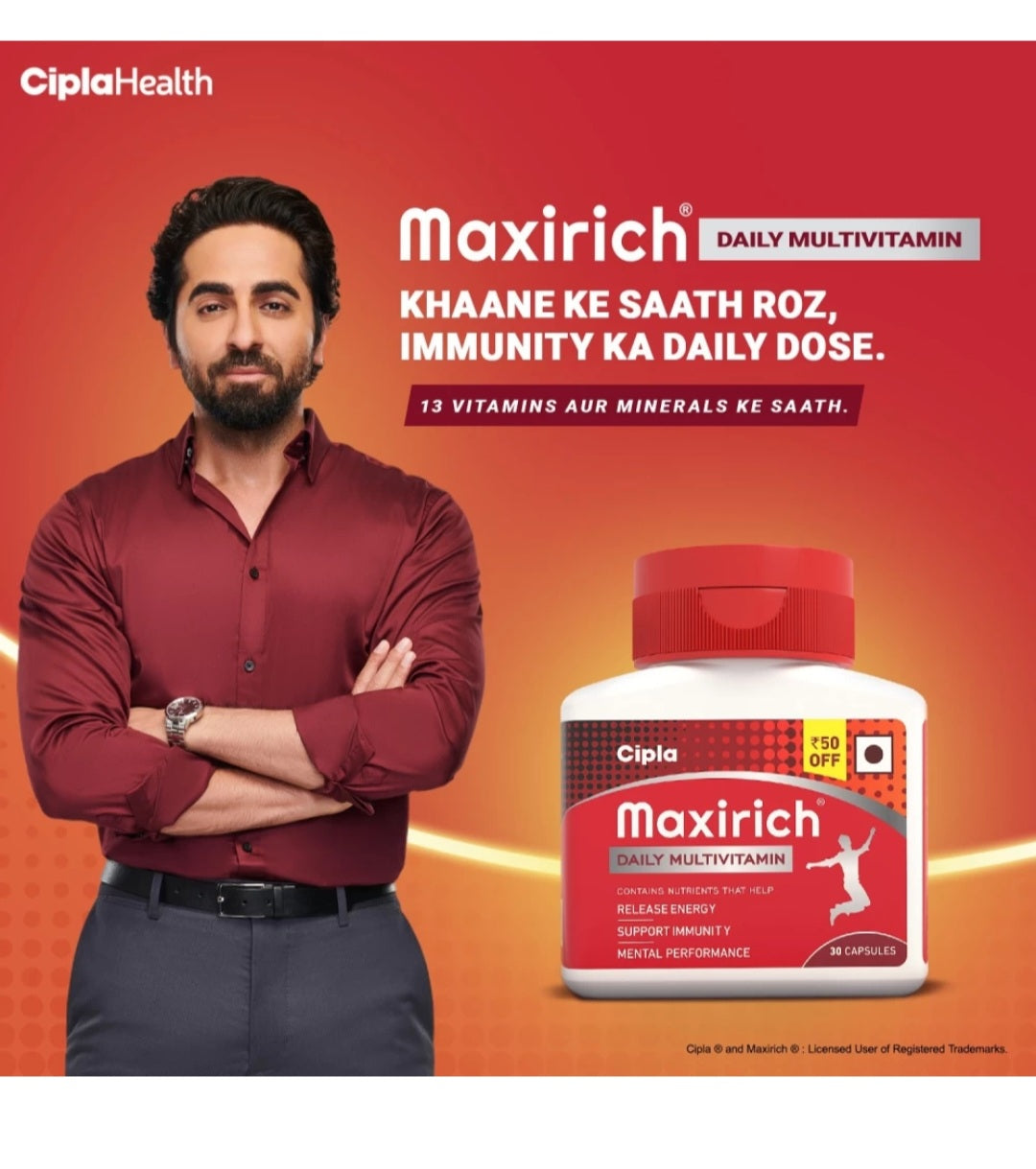 Cipla Maxirich MV & Mineral Softgels - 30 capsules