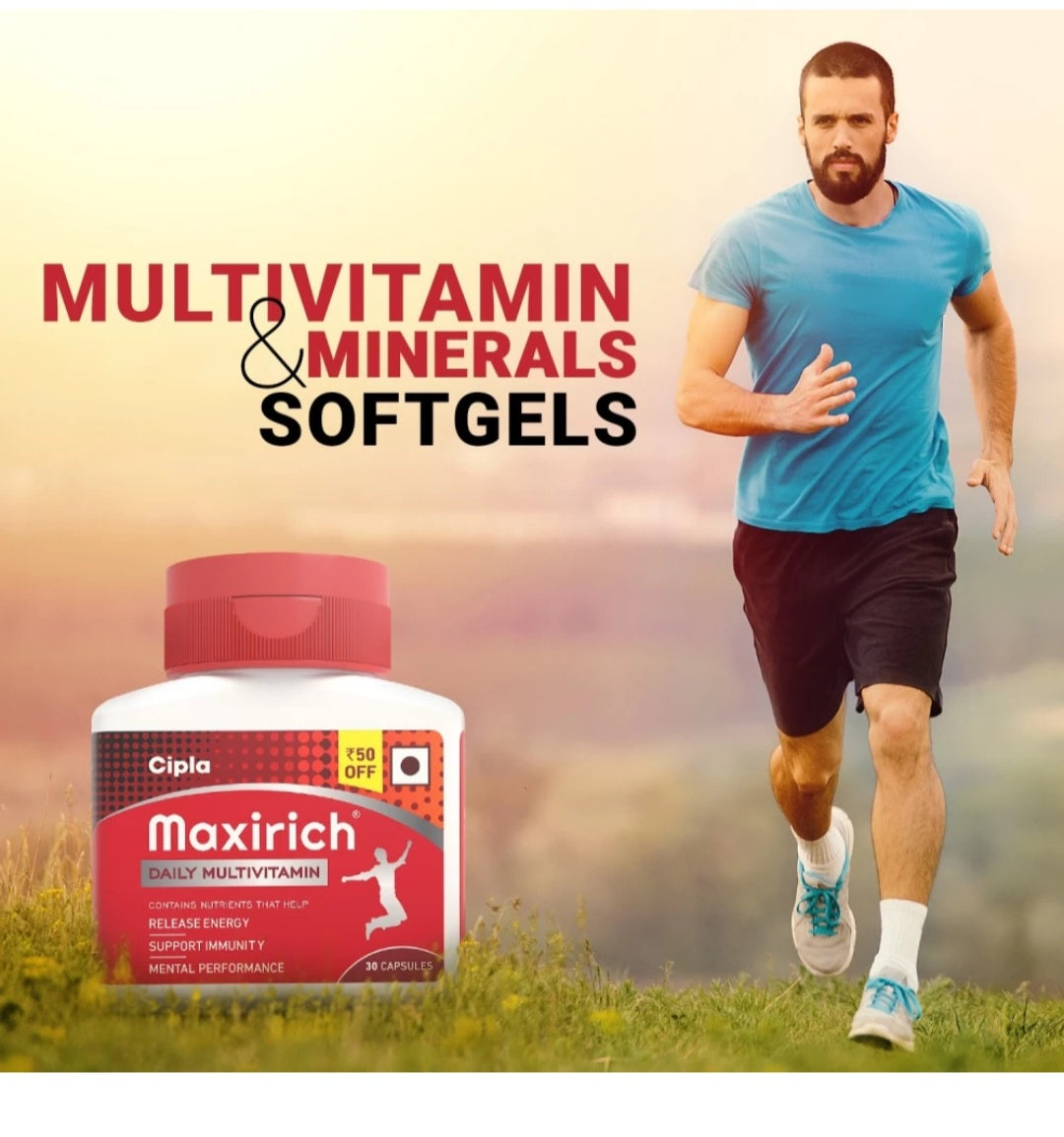 Cipla Maxirich MV & Mineral Softgels - 30 capsules