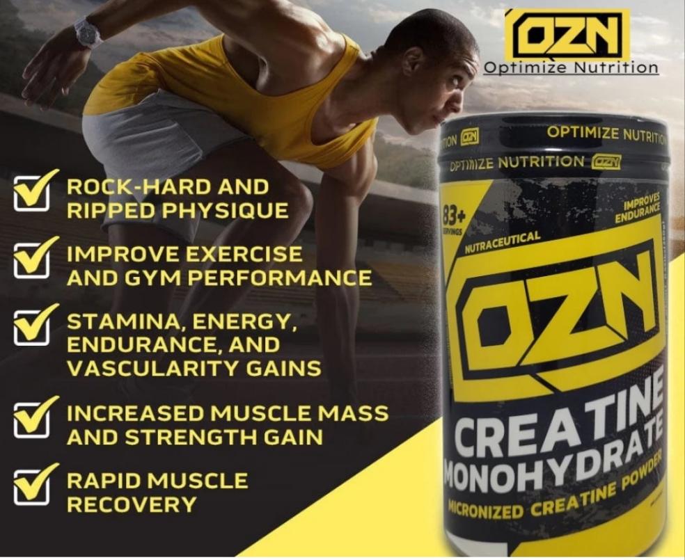 OZN Creatine Monohydrate Pure Micronized Creatine 83 serving, 250gm