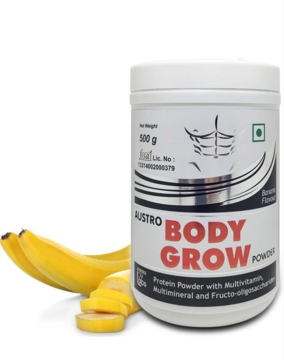 Austro Labs | BODY GROW PROTEIN POWDER 500GM(BANANA)