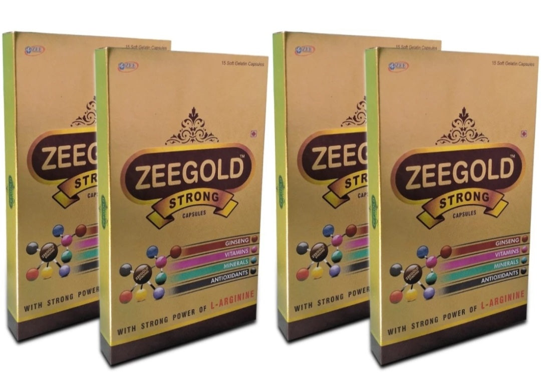 zeegold Strong Capsules With Ginseng, Vitmains,minerals, Antioxident & L-Arginine(60softgel)