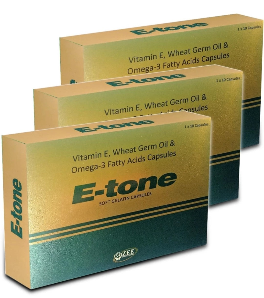 Etone Vitamin E, Wheat Germ Oil & Omega-3  30 Softgels