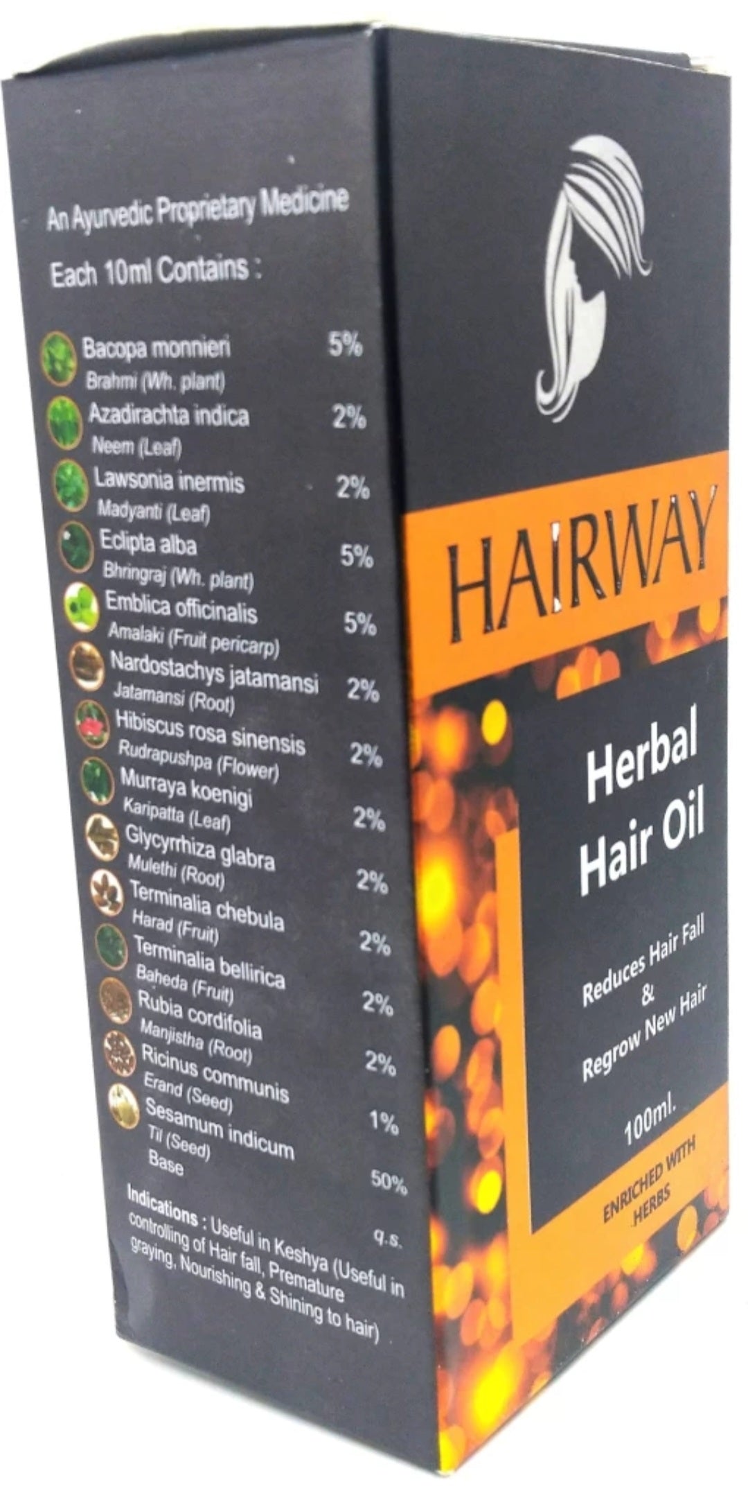 Hairway Herbal Hair Oil for All Hair Problems 100ml