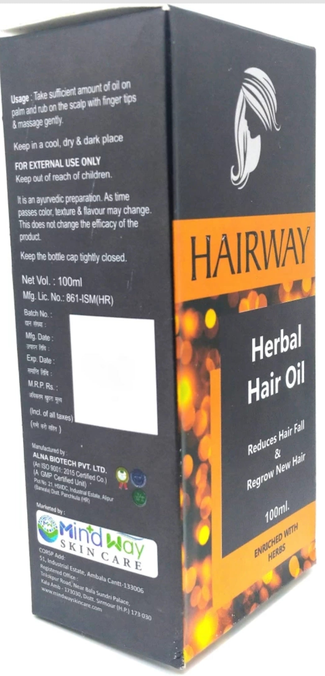 Hairway Herbal Hair Oil for All Hair Problems 100ml