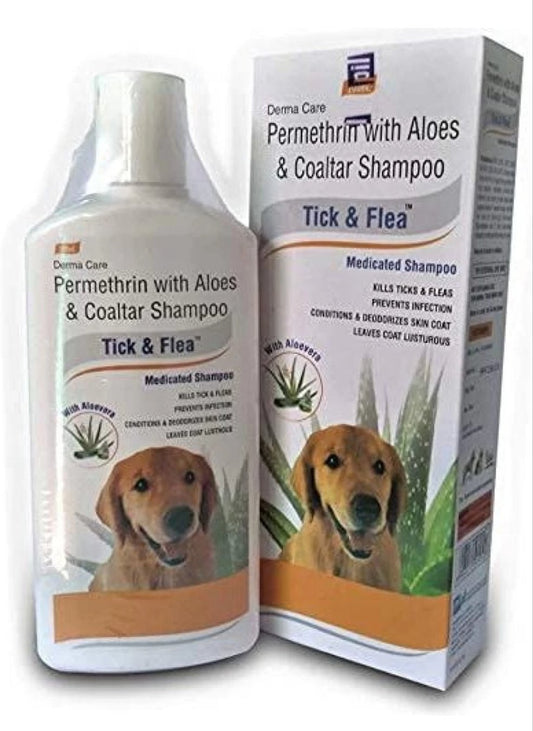 Pil Tick & Flea Medicated Dog Shampoo With Aloevera - 200Ml