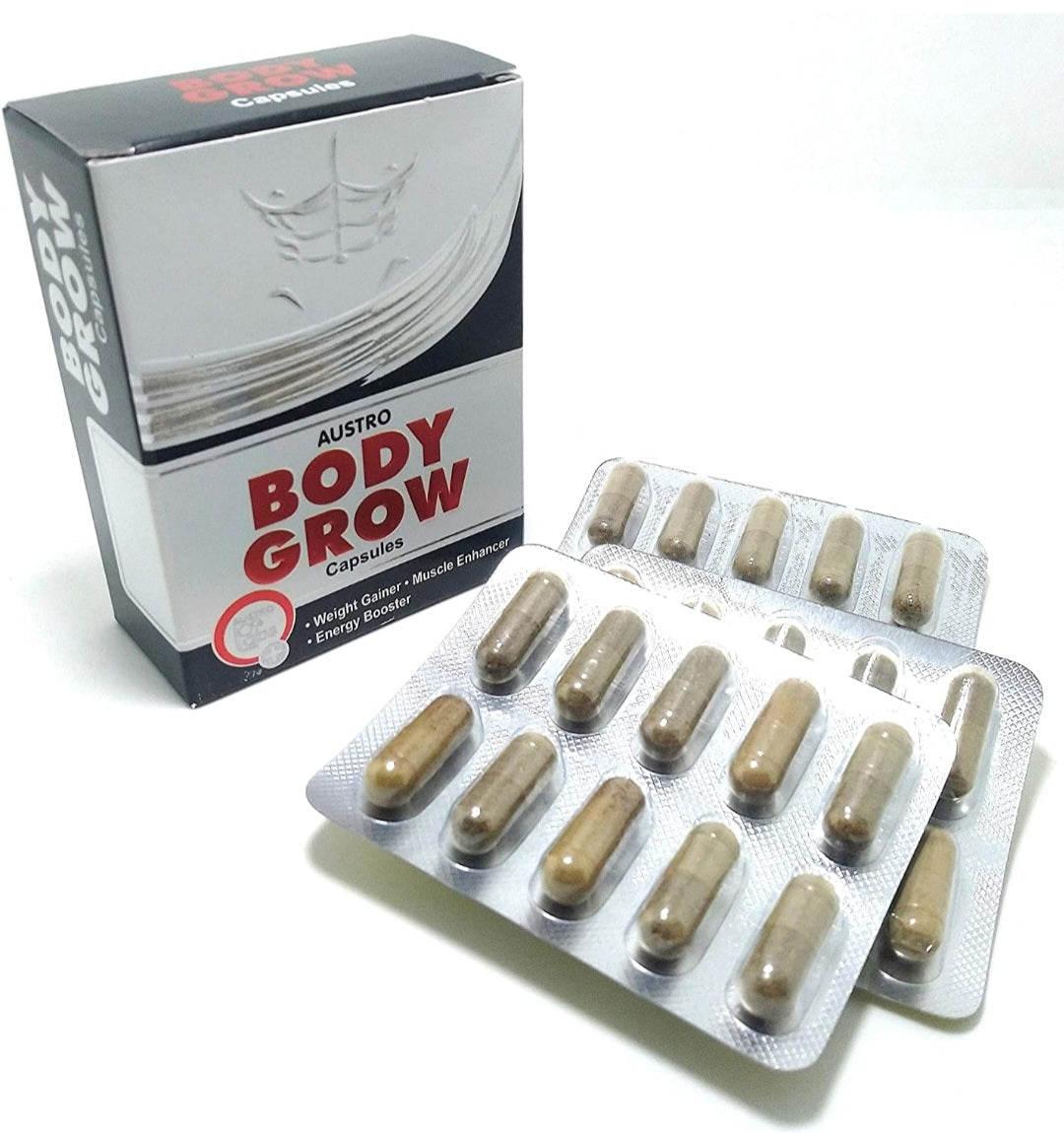 Austro body grow capsules for weight gain/mass gain(60 capsules)