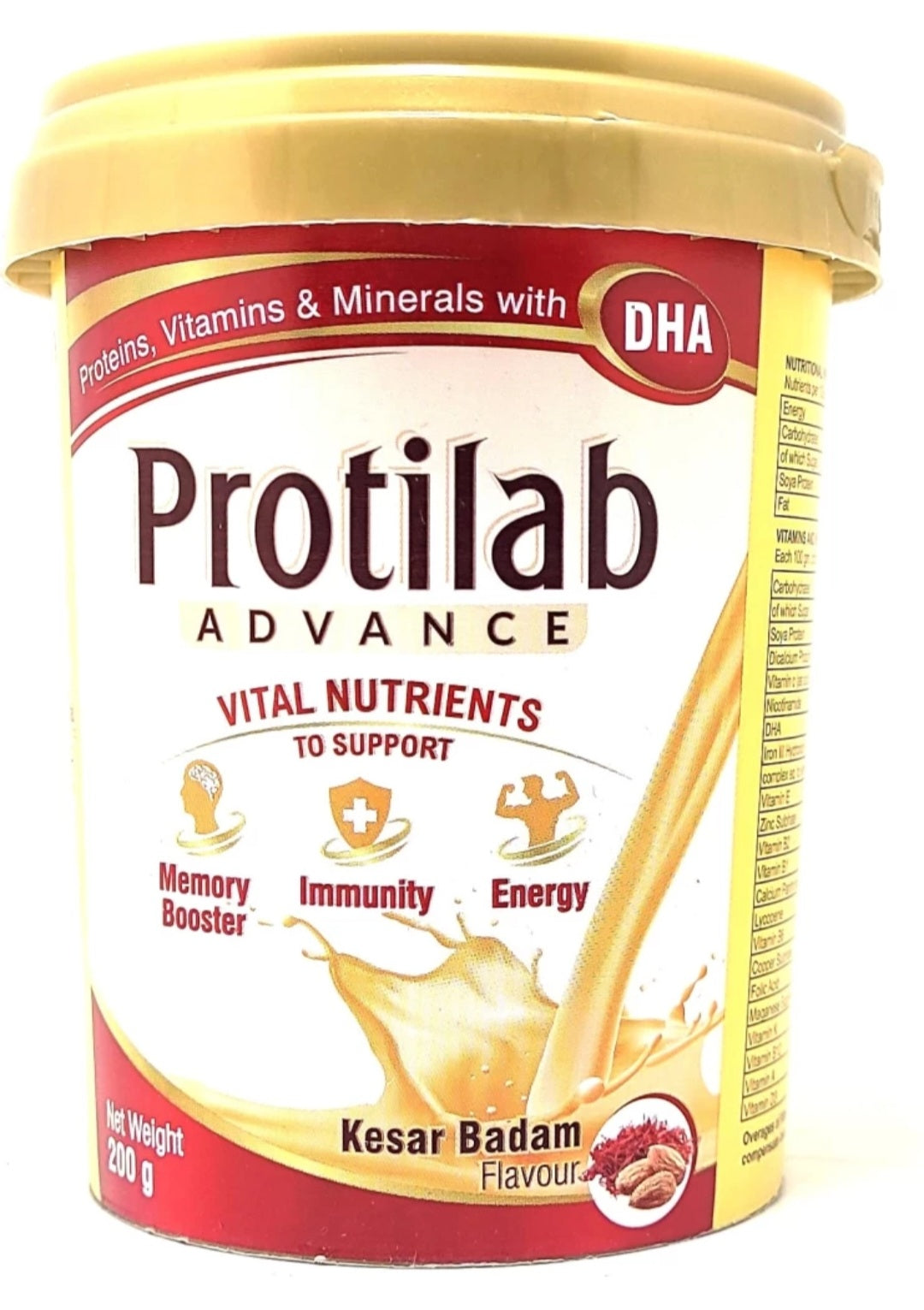 Protilab Advance Protein Powder With Vitamins, Minerals & DHA 200gm